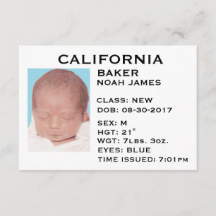 "Permis de conduire" Faire-part bébé