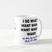 Permission de la femme Drôle Mug ou Citations de M (Devant droit)