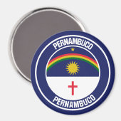 Pernambuco Round Emblem Magneet (Voorkant / Achterkant)