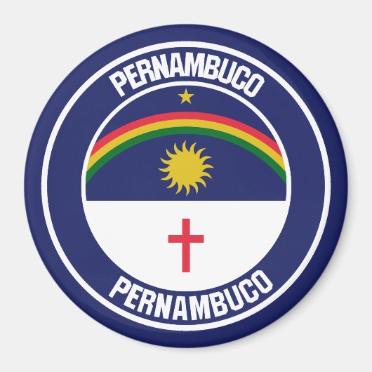 Pernambuco Round Emblem Magneet (Voorkant)
