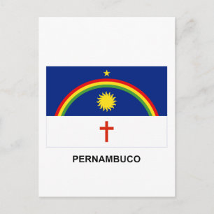 Pernambuco, vlag van Brazilië Briefkaart