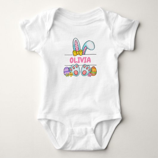 Peronalizable Easter Bunny Cute T-Shirt (Voorkant)