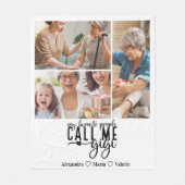 Peronalized 3 Photo Gigi Gift Fleece Deken (Voorkant)