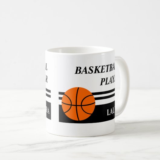 Peronalized Basketball Coffee Mug (Devant droit)