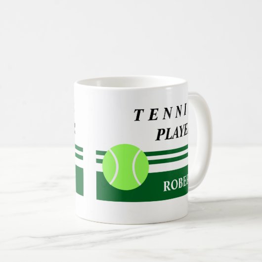 Peronalized Tennis Coffee Mug Koffiemok (Voorkant rechts)