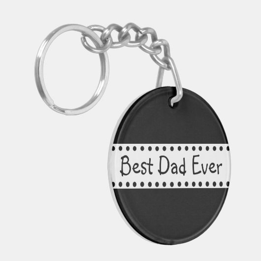 Perosnalied Best Pap Ever Photo Sleutelhanger (Voorkant Links)