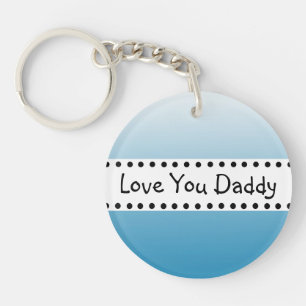 Perosnalied Love You Dad Foto Sleutelhanger