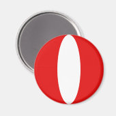 Pérou Aimant Drapeau de Fisheye (Recto/Verso)