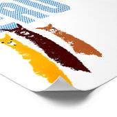 Pérou Llamas Retro Poster Vintage voyage (Coin)