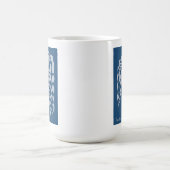Perpeteful Woman Blue Turquoise Line Art Mug (Centre)