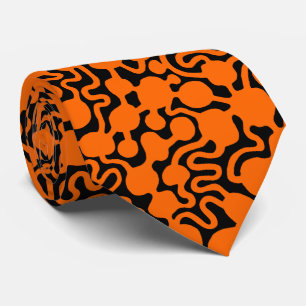 Perpetual Ant Boerderij v2 - Oranje en zwart Stropdas