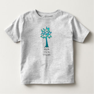 Perpetual Blue Green Tree Art "Growing" Kinder Shirts
