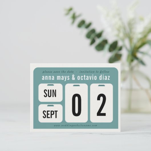 Perpetual Calendar bewaart het Briefkaart van de D (Staand voorkant)