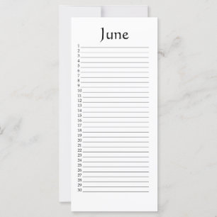Perpetual Calendar June