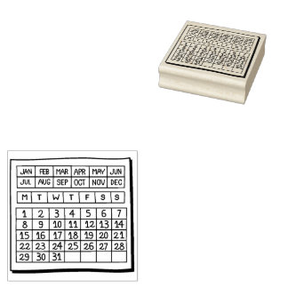 Perpetual Calendar Rubberstempel