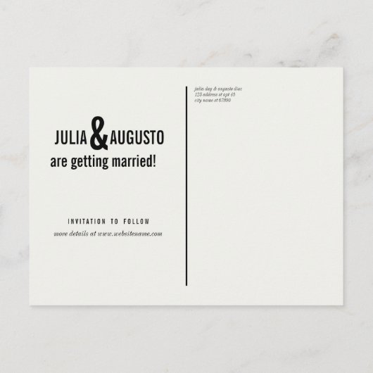 Perpetual Calendar Save the Date Aankondiging (Achterkant)