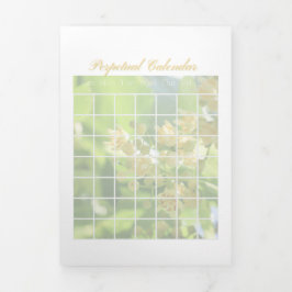 Perpetual Calendar Trifold Kaart