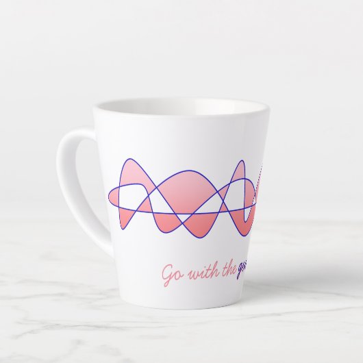 Perpetual "Go with the good flow" Roze indigoo Latte Mok (Linkerhoek)