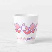 Perpetual "Go with the good flow" Roze indigoo Latte Mok (Voorkant)