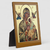 Perpetual Help Moeder God Icon Plaque Fotoplaat (Zijkant)