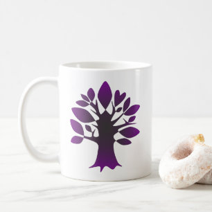 Perpetual Paarse Tree Love Infinity Line Art Koffiemok