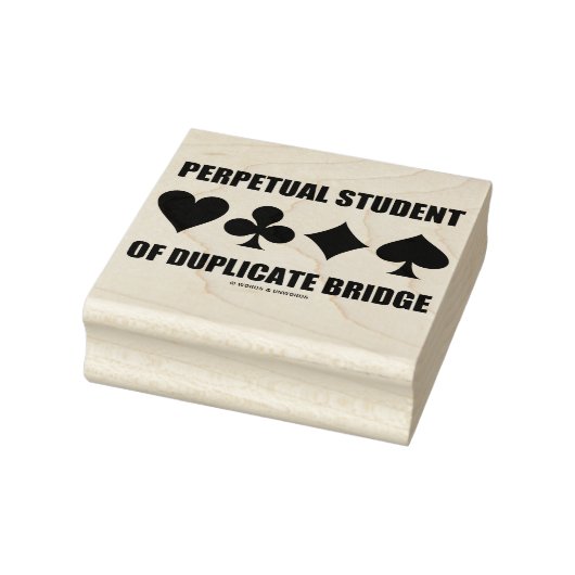 Perpetual Student of Duplicate Bridge Card Suits Rubberstempel (Stempel)