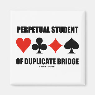 Perpetual Student of Duplicate Bridge (kaarteenhed Magneet