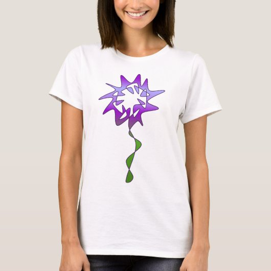 Perpetuele Paarse bloem T-shirt (Voorkant)