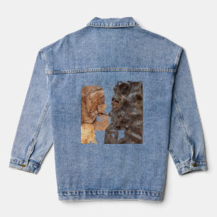 Perplexed vrouw profiel - Hout Denim Jacket