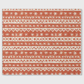 Perracotta Tribal Pattern Holiday Christmas Cadeaupapier (Vlak)