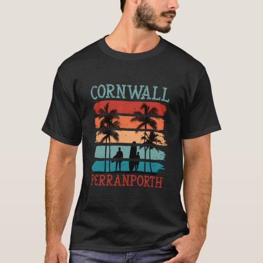 Perranporth Cornwall England S Surfboard T-shirt (Voorkant)