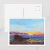 Perranporth strand zonsondergang briefkaart (Voorkant / Achterkant)