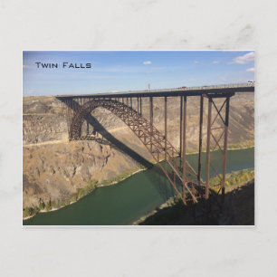 Perrine bridge en de Snake River - Twin Herfst Briefkaart