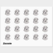 Perrito sorprendido  ronde sticker (Vel)