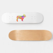 perro french bulldog silueta skateboard (Horizontaal)