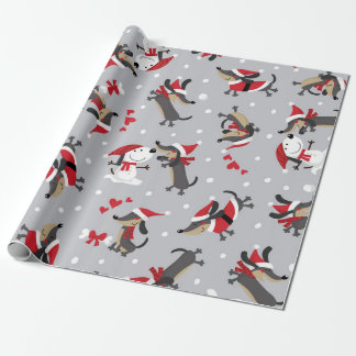 Perro salchicha en Navidad. Dachshund Christmas Cadeaupapier