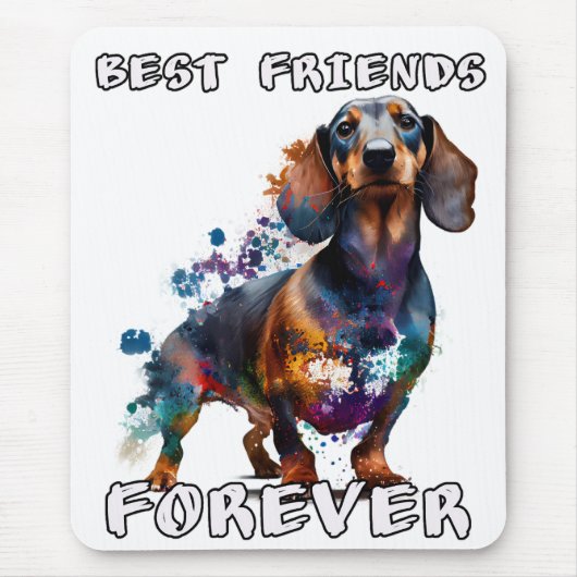 Perro salchicha mejores amigos muismat (Voorkant)