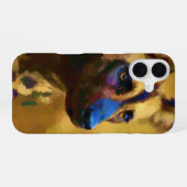 Perro Salvaje Africano Art iPhone 16 Hoesje (Achterkant horizontaal)