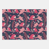 Perroquet Ara Tropical Motif de Feuilles (Devant 3)