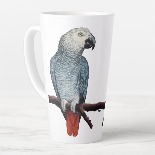 Perroquet Art Mug Africain Grey Cups de café (Angle gauche)