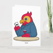 Perroquet au Poker avec des cartes de Poker (Dos)