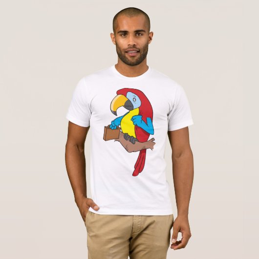 Perroquet Avec Un T-Shirt Porte-Mains (Devant entier)