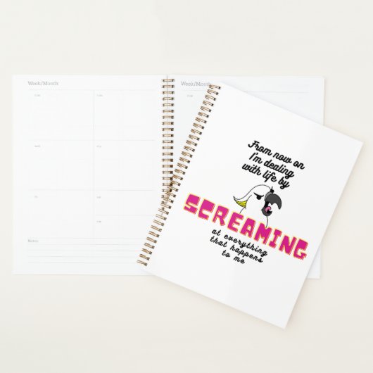 Perroquet blanc en colère avec texte amusant (Devant avec enveloppe)