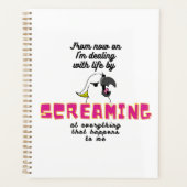 Perroquet blanc en colère avec texte amusant (Devant)