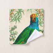Perroquet bleu exotique (Gant de toilette)