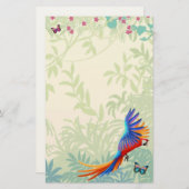 Perroquet coloré d'ara en papeterie de forêt (Devant / Derrière)