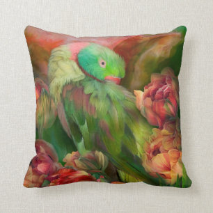 Perroquet dans le coussin de décorateur d'art de