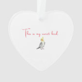 Perroquet d'aquarelle de Cockatiel mignon. (dos)