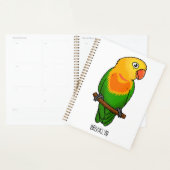 Perroquet de caricature mignon lovebird (Devant avec enveloppe)
