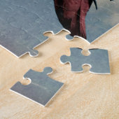 Perroquet gris d'Afrique avec puzzles de ciel (Côté)